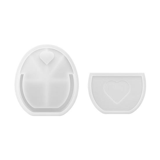 2Pcs Easter Bunny Mold DIY Rabbit Basket Silicone Casting Mold Easy Demolding Soap Mold 3D Easter Decoration