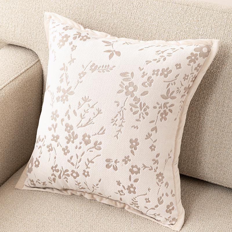 Niebieska poszewka na poduszkę do sofy z chenille - Nowoczesna minimalistyczna poduszka do salonu, sypialni lub jako zagłówek łóżka