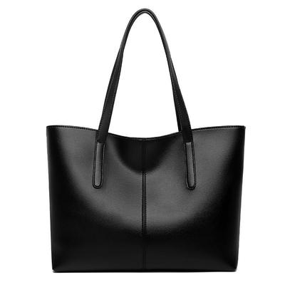 Geantă de mână mare pentru navetă, geantă tote casual și ușoară cu textură, geantă de umăr simplă retro pentru femei, de culoare solidă