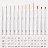 12models Very Fine Imported Nylon Long Tail Line Brush Cartoon Art Line Outline Detail Pen Digital Birch Watercolor Painting Pen