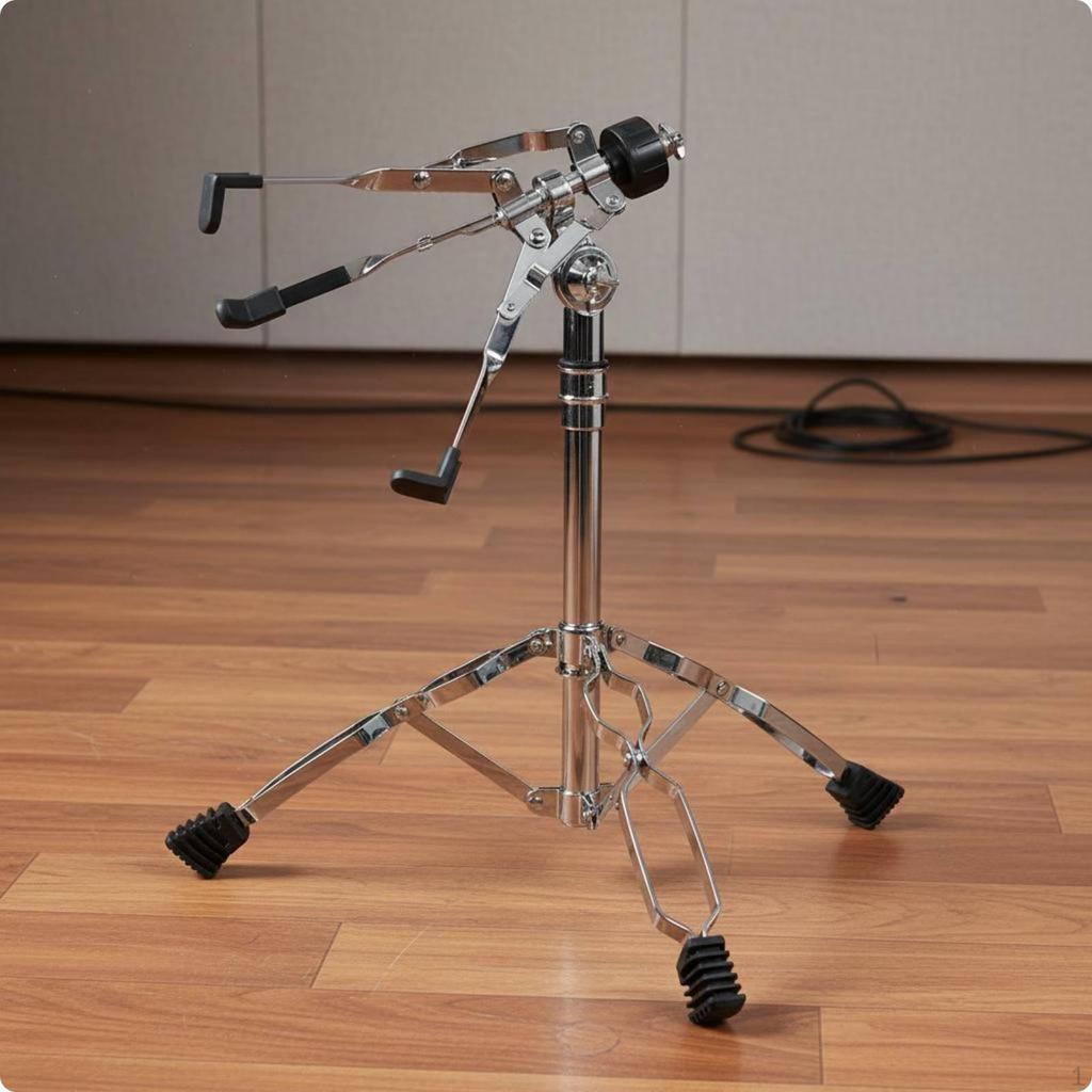Snare Drum Stand Stainless Steel Adjustable Electroplated Musical Equipment for Band