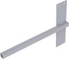 Tatekana Shelf Counter Reinforced Metal Inlay Square Made In Bracket, Bracket, Fitting, Bracket, Pipe, 19x19mm, Iron, Gray, Rust-Resistant, Japan,
