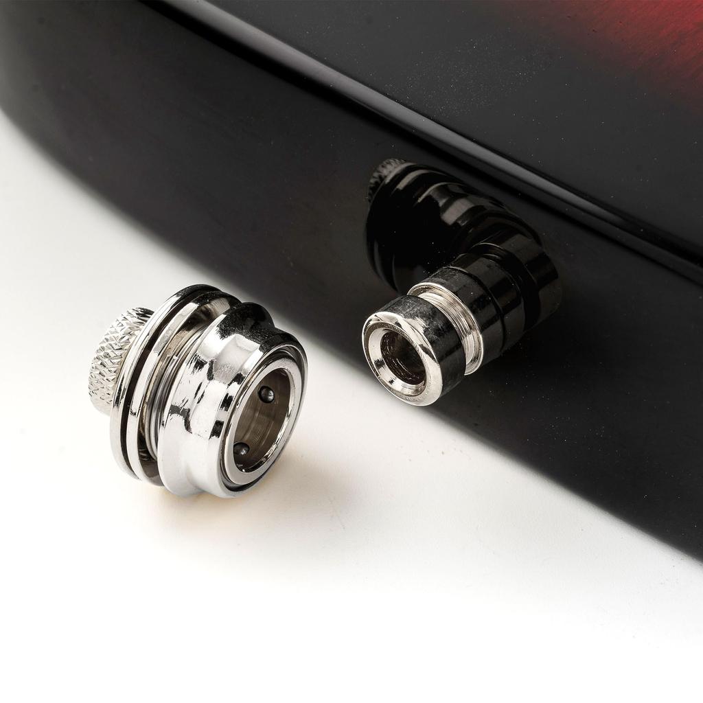 Musiclily Pro Stahlgitarrengurt mit Sicherungsstiften für E-Gitarren und Bässe, Nickel (2er Set)