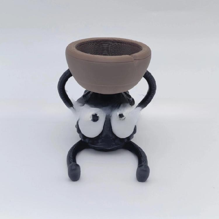 Modern 3D Printing Tabletop Decors Funny Cartoon Soot Sprites Statue Tealight Candle Holders For Indoor Space Ornament