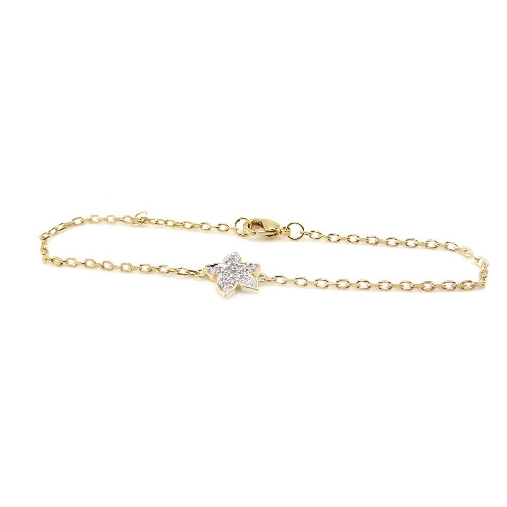 Les Trésors De Lily [J0100] - Gold Plated Bracelet 'Flora'