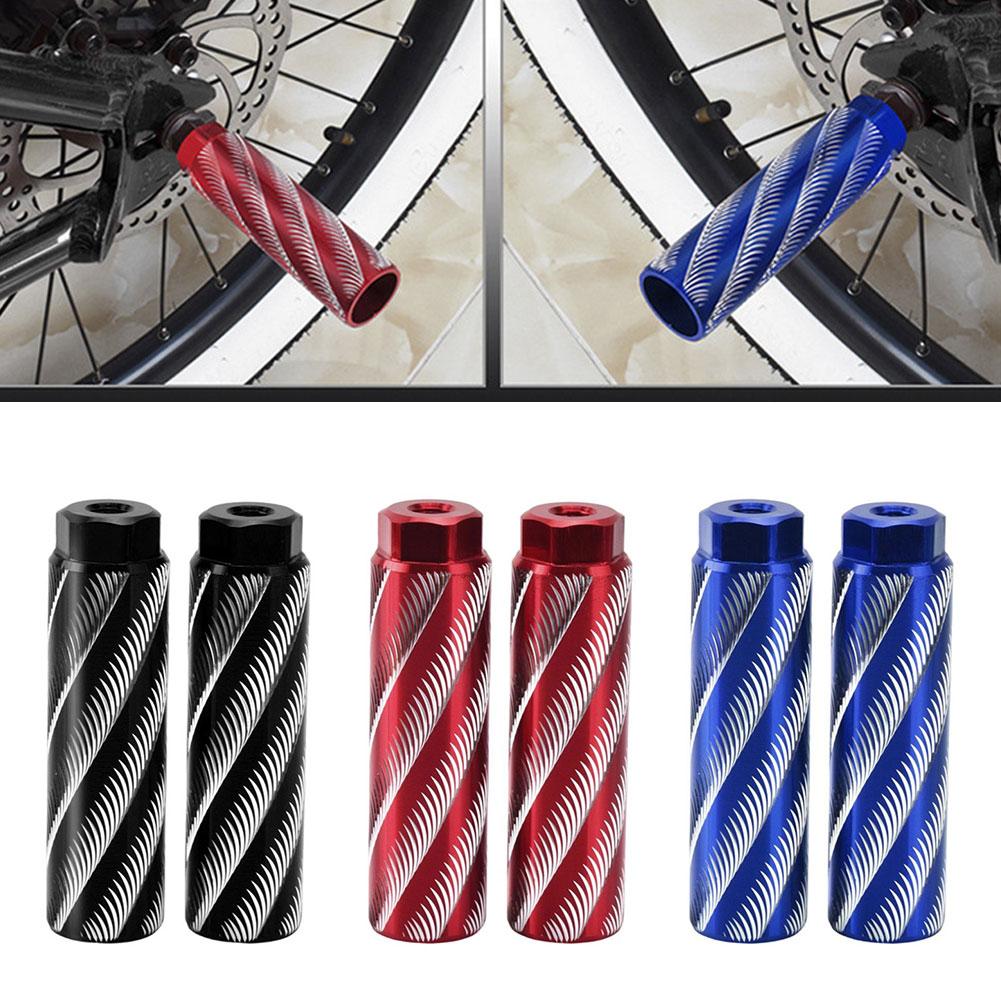 2Pcs Cyclings Pedals High Strengths Aluminum Alloys Bikes Foot Peg for Kids Adult Rear Feet Pedal for Mountain Bikes Foot Stunts