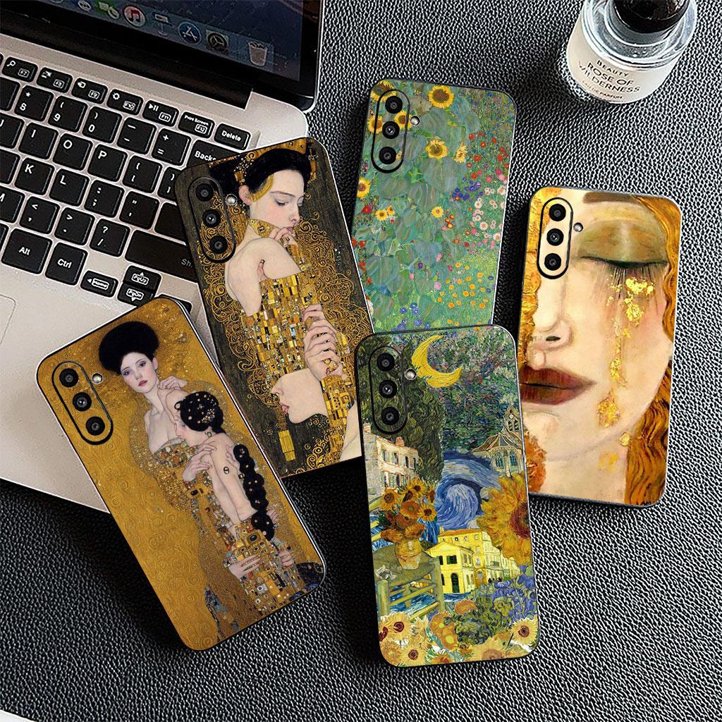 Soft Phone Cover for Apple iPhone 17 16 14 15 Pro Max Plus 15+ 16E XR ProMax Air Case Art Gustav Klimt Casing