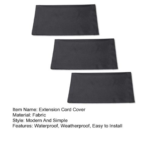 3 Piezas Cubierta de Seguridad para Cable de Extensión para Exteriores Tela Oxford Impermeable Cubierta para Enchufe Eléctrico Protector de Funda para Conectores de Cable Resistente a la Intemperie