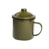 OLOEY Retro Military Green Enamel Mug