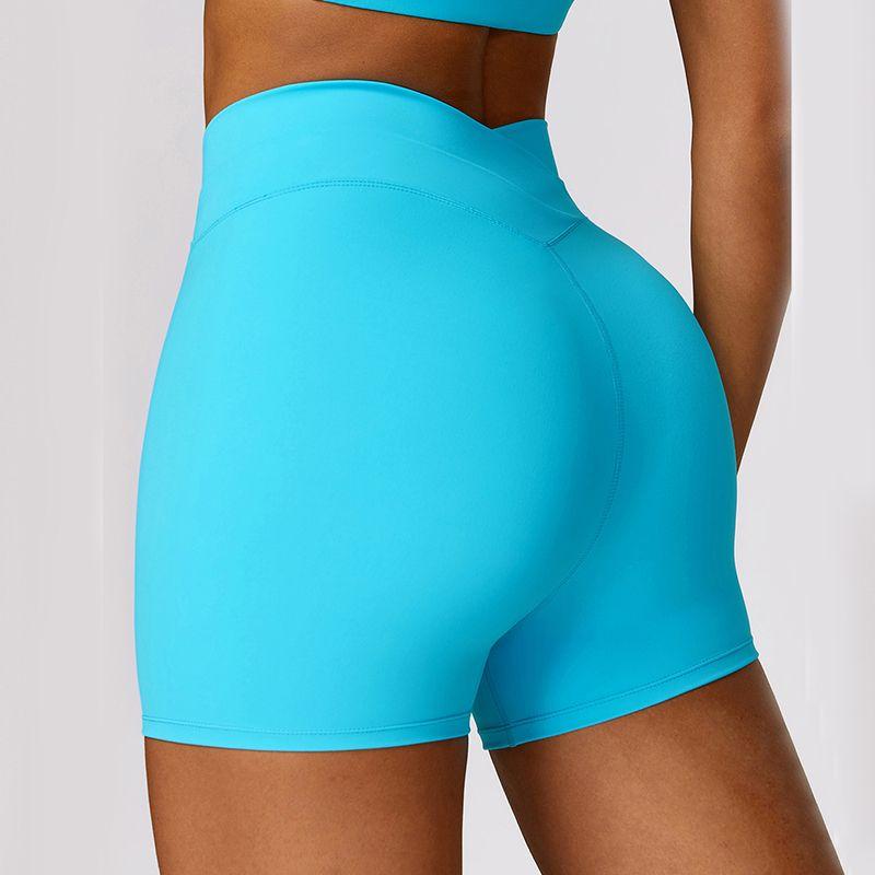 Cross V-Shaped Female High Waist Shaping Yoga Shorts