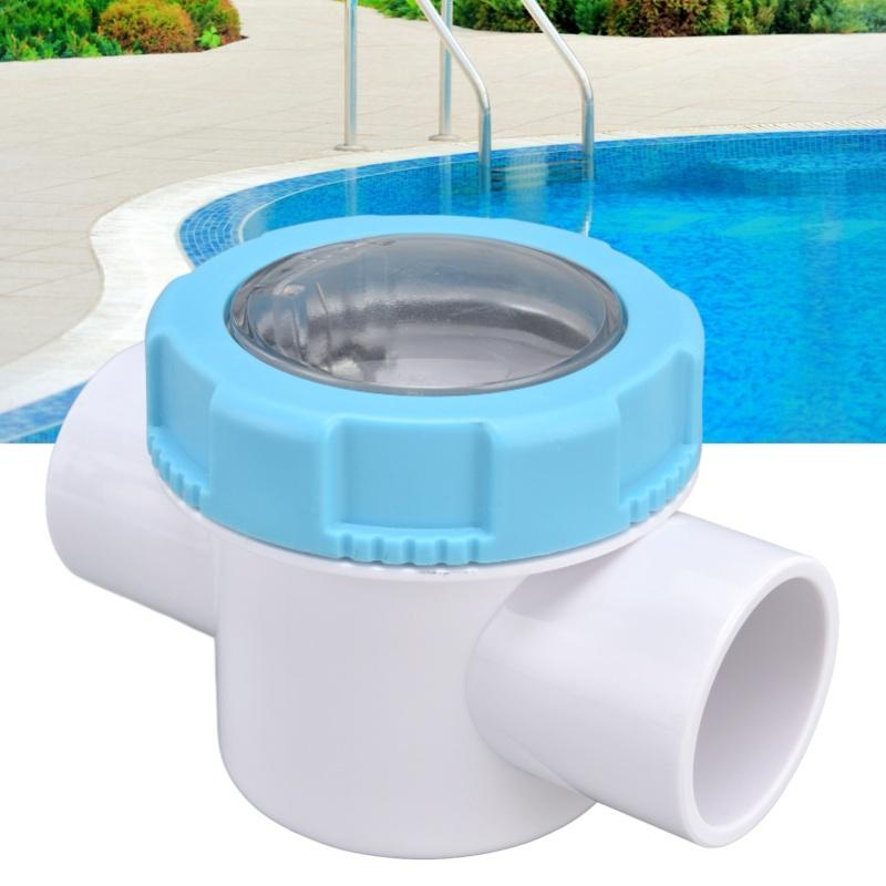 Check Valve 50mm 2 Ways G1 1/2 Water Hose Backflow Preventer With Transparent Mirror Pipe For Swimming Pool Filter