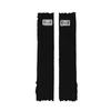 Frill Slit Leg Warmers Black