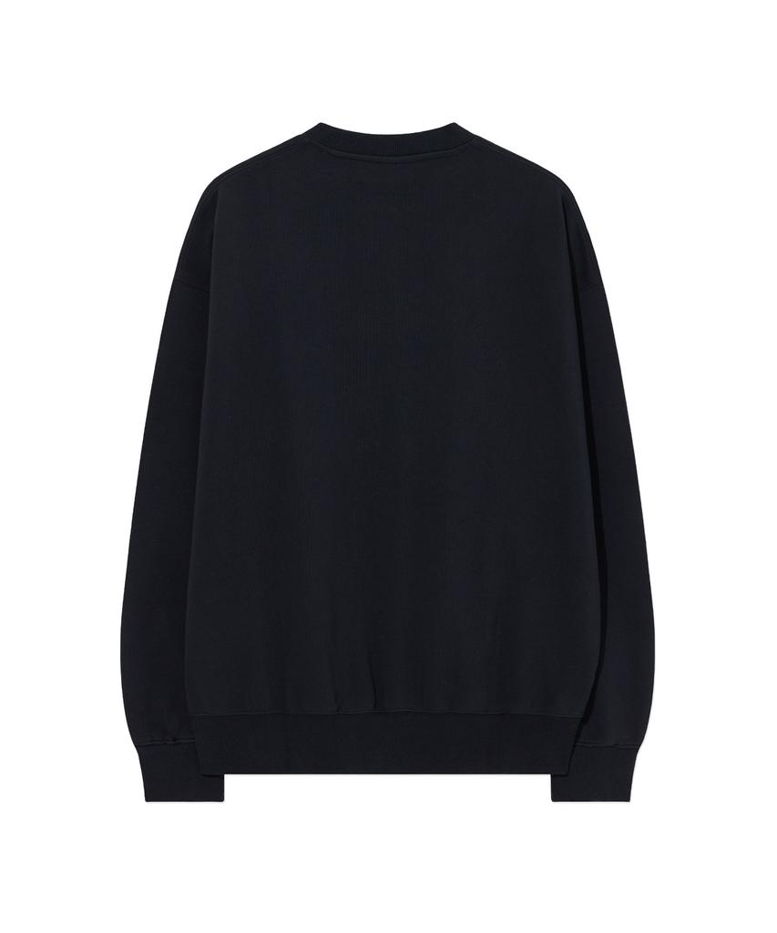 COVERNAT Palm Tree Graphic Sweatshirt Dark Navy
