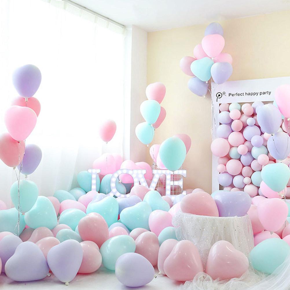 100 Stück Herzform Ballons Romantische Hochzeitsfeier Dekorationen Latexballons für DIY Ballon Girlande Mittelstück Geburtstag Baby