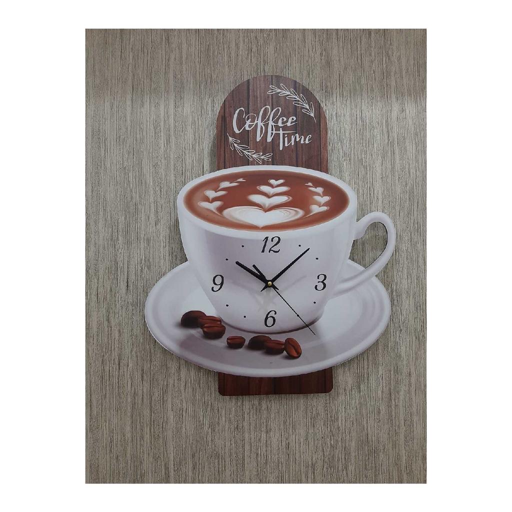 Kaffeetasse Modell Coffee Time Küchenwanduhr 45x30 cm UV-bedruckt
