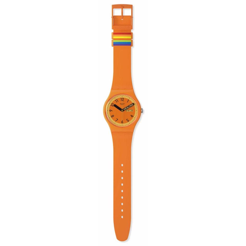 Swatch PROUDLY ORANGE NEW GENT SO29O700 Wristwatch, Orange