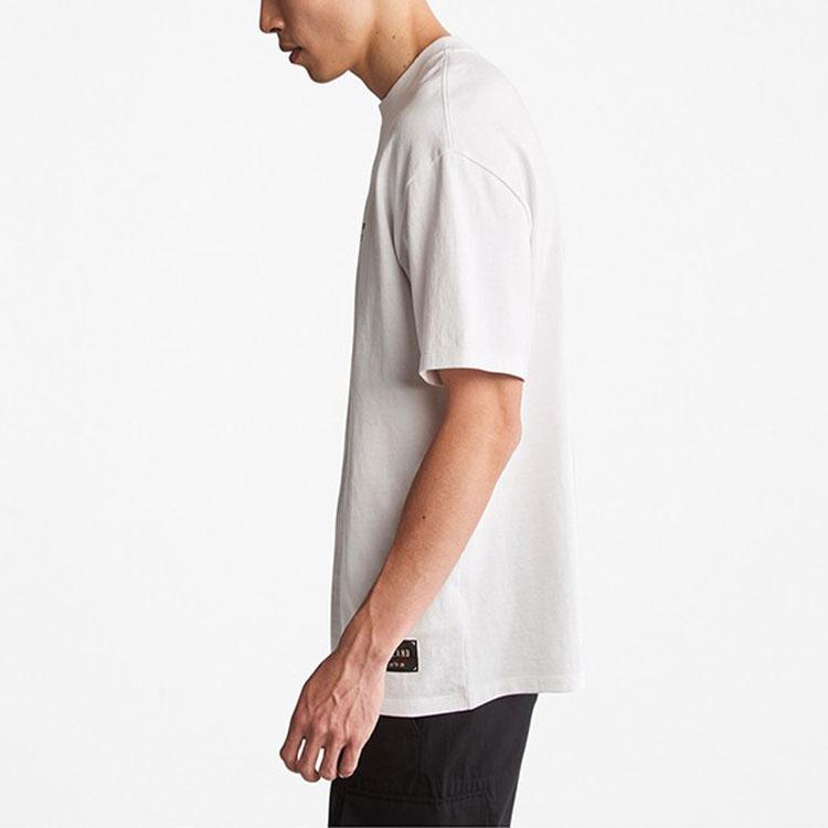 Timberland Casual Camouflage Print American Vintage Loose Short Sleeve T-Shirt Men Tops White A27GE-100