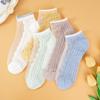 5 Pairs/Lot Sexy Lace Mesh Fishnet Socks Mixed Fiber Transparent Stretch Elasticity Ankle Net Yarn Thin Women Cool Socks