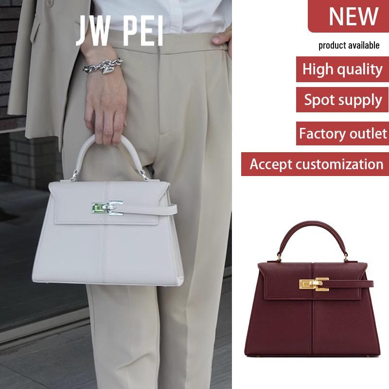 JWPEI Lichoběžková Dámská Univerzální Messenger Kabelka z Pravé Kůže