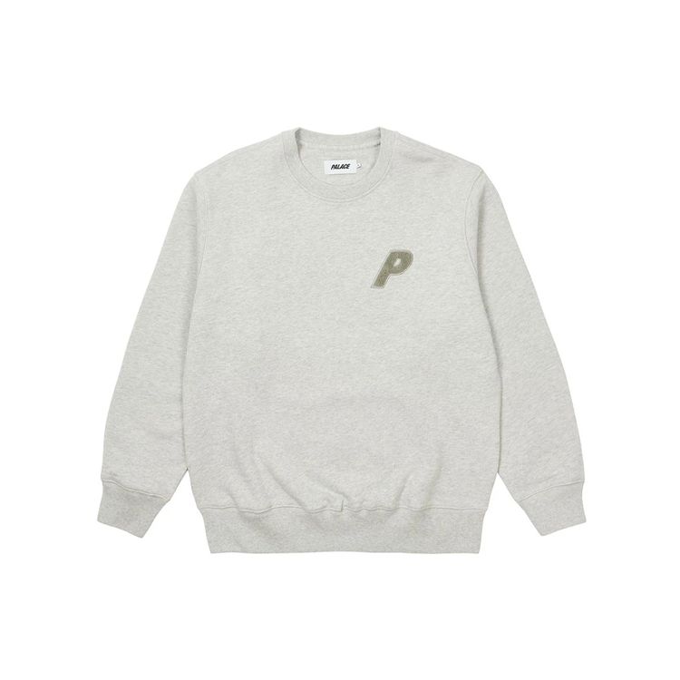 Palace Letter Logo Pattern Hoodie Unisex Hoodies Gray P20CS007