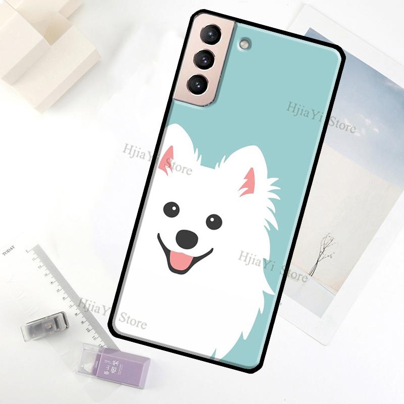 Japanese Spitz Dog Case For Samsung Galaxy S23 Ultra Note 20 10 S9 S10 Plus S20 S21 FE S22 Ultra Phone Cover