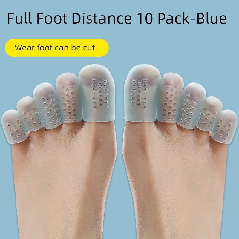 

Size Toe Sleeve Silicone Anti-Wear Handy Gadget Toe Breathable Single Foot Injury Separator Wearable Shoes [10 Pieces] Blue-10 Toe Protectors One size