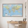 Spanish Map Background-World Map-City Map Wall Decor for Classroom,Office,Travel,Gift for Geography Enthusiasts,Graduation