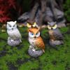 Artisanat en Résine Hibou de Simulation: Ornements de Jardin Micro Paysage
