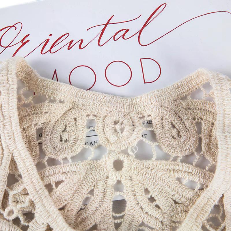 1Pcs Shawl O-Neck Doll False Collar Shirt Women Hollow Crochet Lace Detachable Collar
