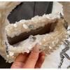 Elegant Sequin Evening Bag for Women Luxury Pearl Chain Crossbody Bag Fashion Sparkly Small Square Handbag Party Shoulder Purse