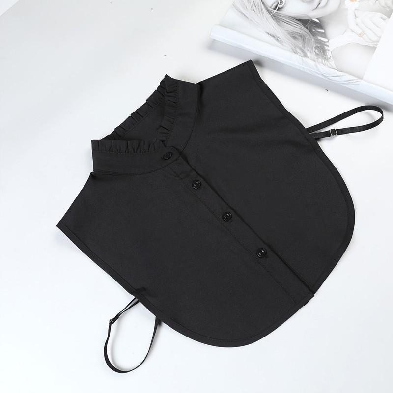 fake women' lace SHIRT WHITE COLLAR with elegant clasp