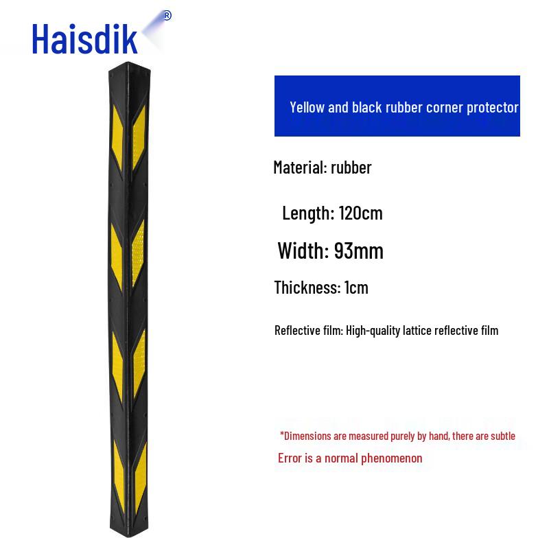 Haiseidike HK0015 Rubber Corner Guard Anti-Collision Strip 1cm Thick, 1.2m Long