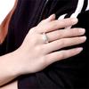 2025 Hübsche 925 Silberfarbe Kristall romantisches Herz Diamantringe Für Frauen Mode Party Geschenke Luxus Hochzeitsaccessoires Schmuck
