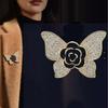 1Pc Retro Exquisite Butterfly Brooch Rose Pin Charm Jewelry Accessories Party Trend Festival Gift Daily Souvenir