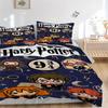 Chibi Harry Potter Characters Print 3Pcs Bedding Setduvet Cover With 2 Bedropillowcase Home Birthday Gift