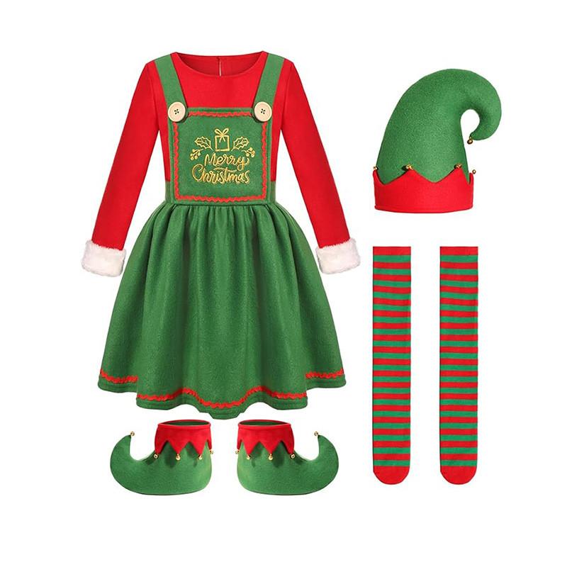 Costume Christmas Fancy Dress Adults Elf Outfits Role Playing Xmas Suits Cosplay