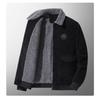 Autumn/Winter Men's Corduroy Lambskin Jacket, Loose, Thickened, Casual Lapel Men's Coat