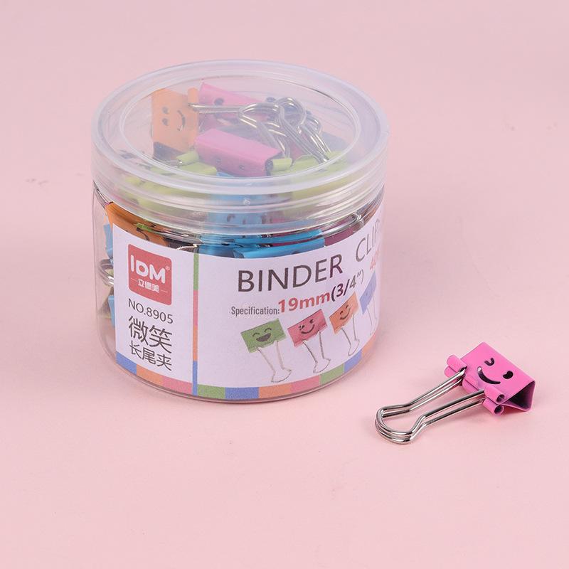 Cartoon Smiley Face Metal Dovetail Clip for Organizing Papers