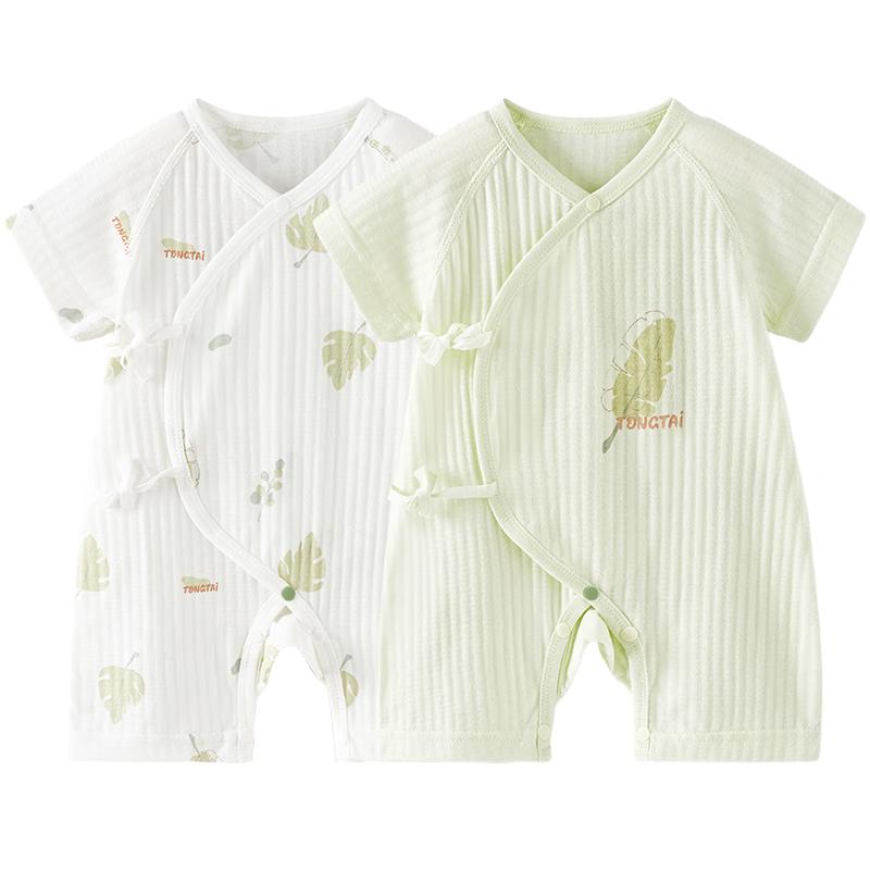 TONGTAI Baby Short Sleeve Cotton Romper