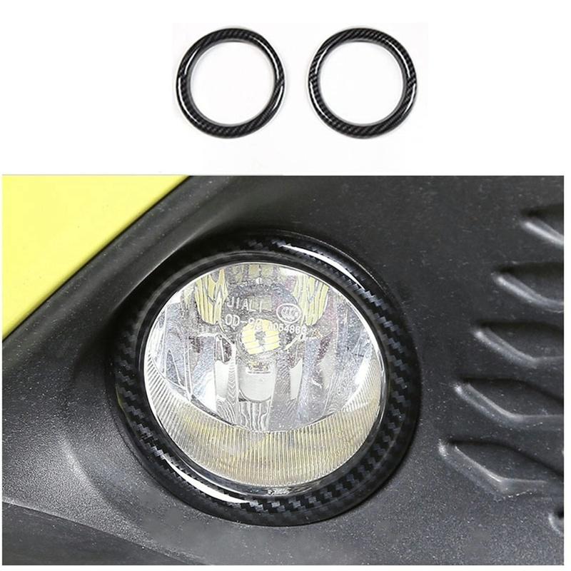 A51K-2Stk Auto Front Nebelscheinwerfer Lichtabdeckung Dekoration Ring Zierleiste für C- 2016- LHD Zubehör, Karbonfaser