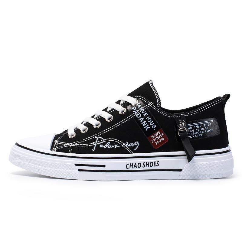 Autumn New Breathable Men's Canvas Shoes Men's Shoes Casual Cloth Shoes Trendy and Lightweight Low-top Board Shoes