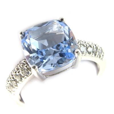 Blue Topaz 'Sissi' Silver Ring