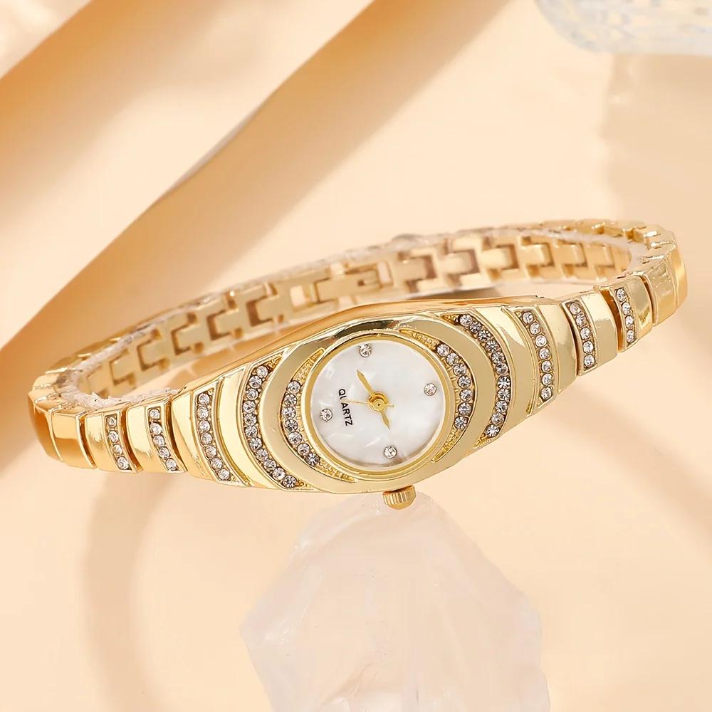 1pc-Elegant and Fashionable Women's Watches with Rhinestones and Quartz for Women