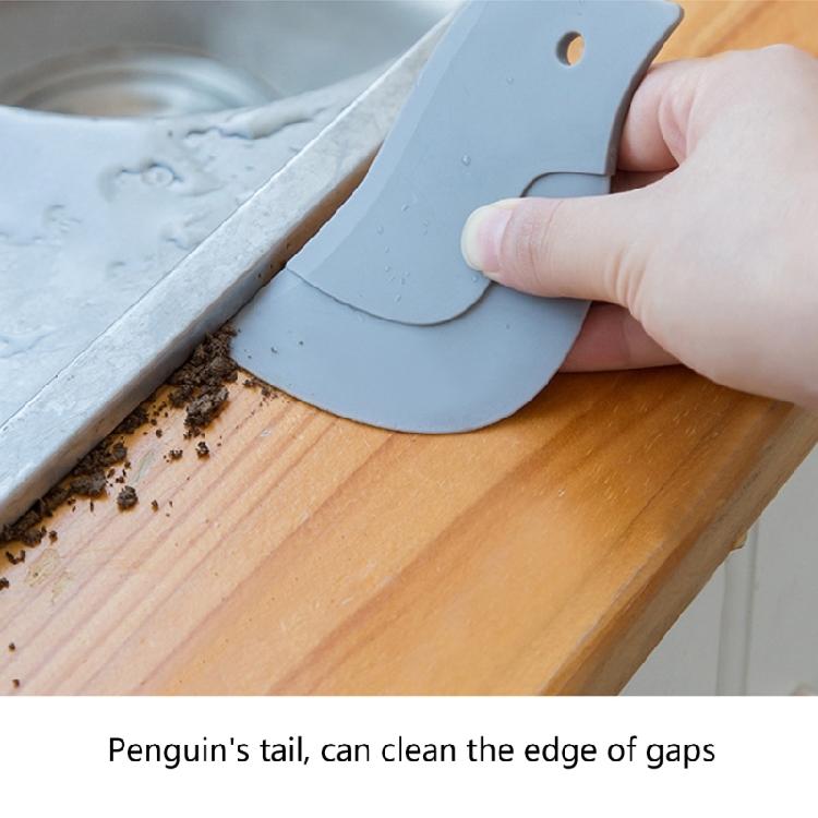 Flexible Silicone Scrapers With Penguins Designs Kitchen Baking Utensil Dishwasher Safe Dirt and Grease Cleaning Tool