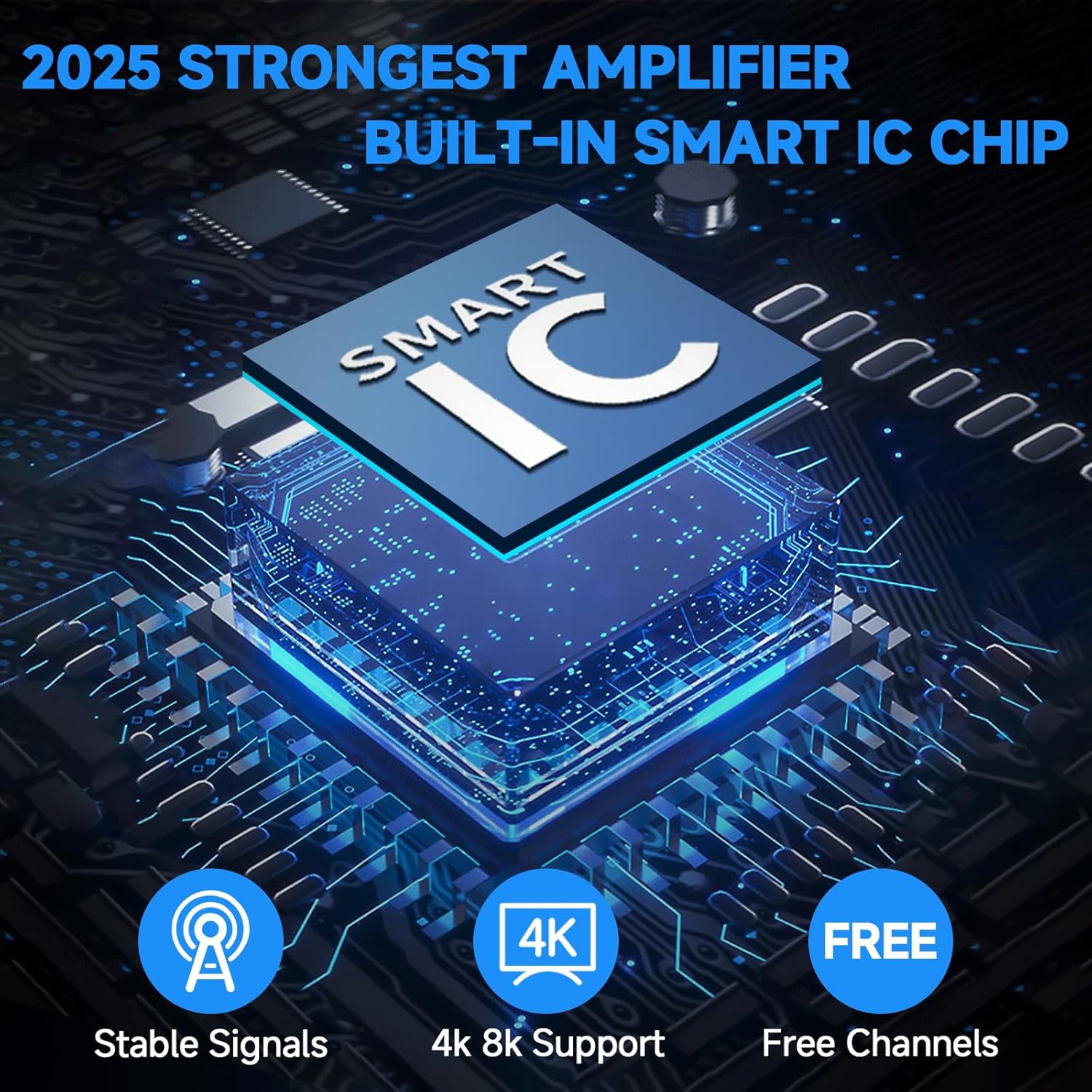 

Телевизионная антенна с дальностью приема более 2200 миль, 2025 Самая мощная цифровая ТВ-антенна для помещений/улицы с усилителем сигнала, Антенны HDTV для местных каналов для