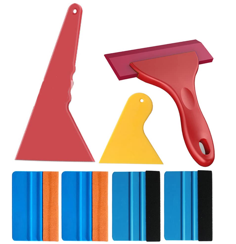 

KILIGEN Carbon Fiber Car Cutting Sticker Application Sticker Application Aid Set Sheet, Film, Sheet, Tool, Scraper, Tool, All-Purpose 7-Piece