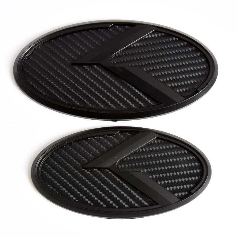 2pcs Car Trunk Emblem 3D Sticker K Logo Front Grill Rear Badge For KIA K5 2011-2013 Optima Forte 2009-2014