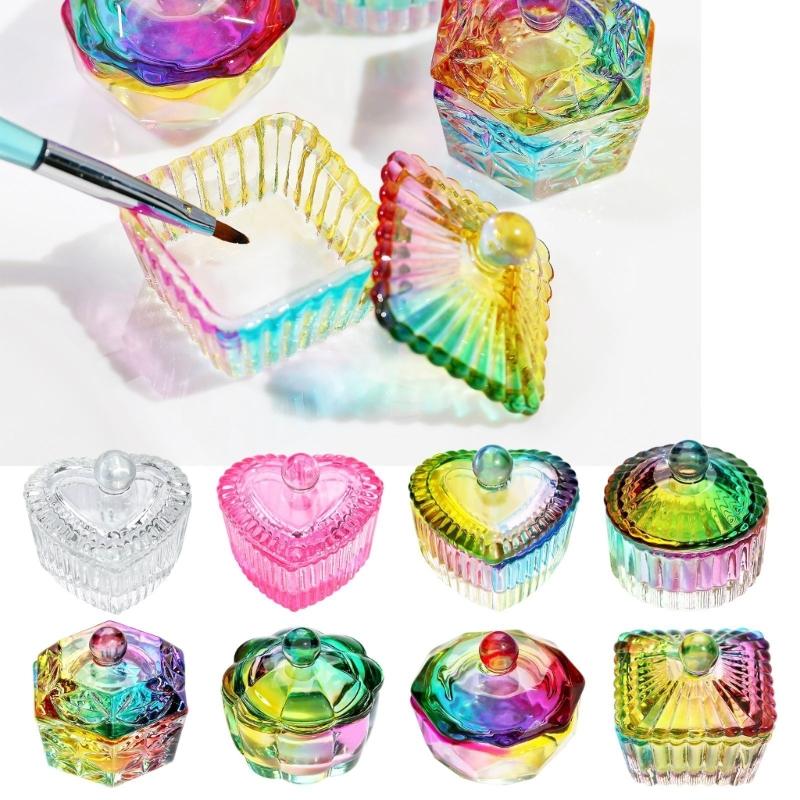 Nails Art Glass Acrylic Dappen Dish Nail Crystal Bowl Nail Liquids Crystal Cup Nail Design Tool Crystal Glass Dish