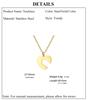 Cazador Cute Cat Kitten Paw Heart Pendant Necklace for Women Stainless Steel Gold Color Animal Necklace Birthday Gift Jewelry