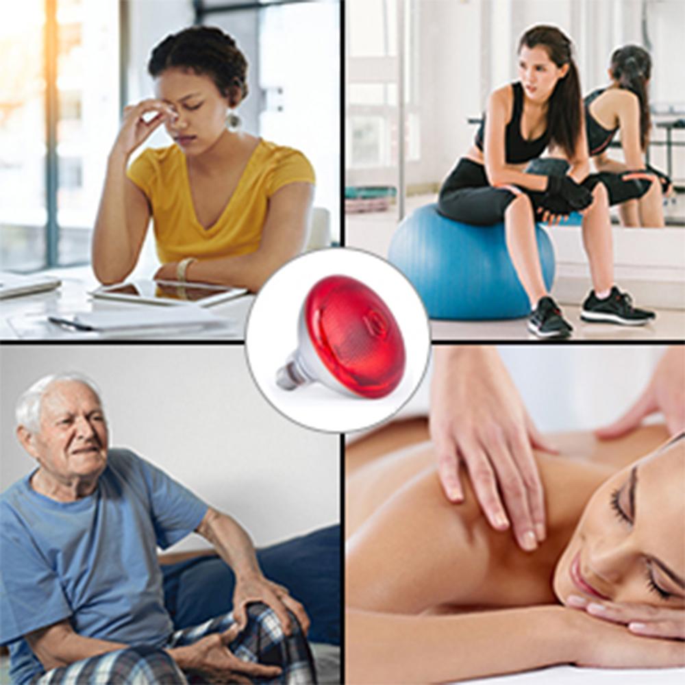 150w  Mutifunctionnal Near Infrared Red Heat Lamp Bulb Fit Standard E26/E27 Socket Relieve Pain Optimal Therapy For Body